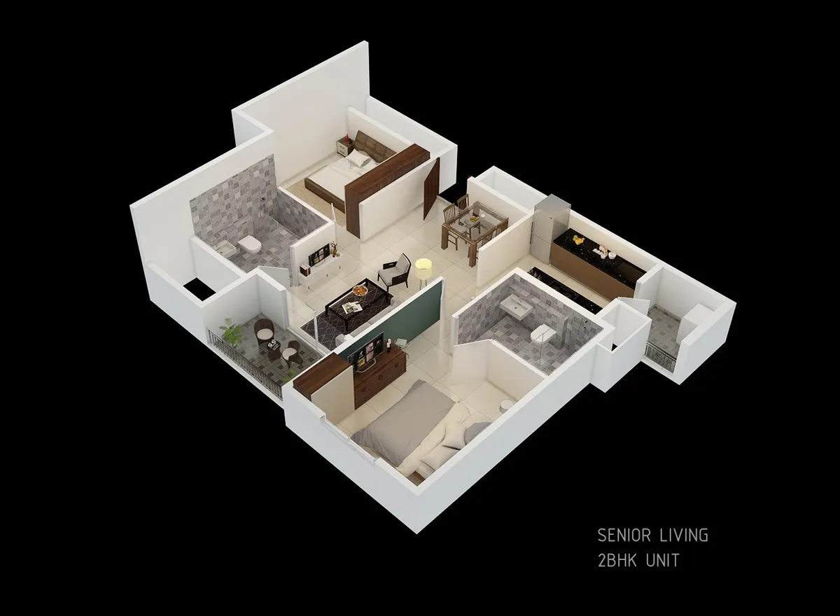 Luxury Homes floor plan at Cadabams WeNest