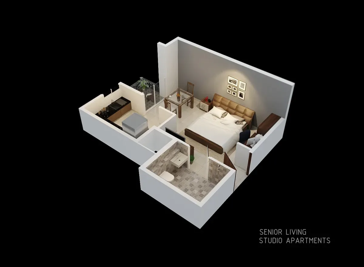 Senior Living Studio Apartment at Cadabams WeNest — view 1