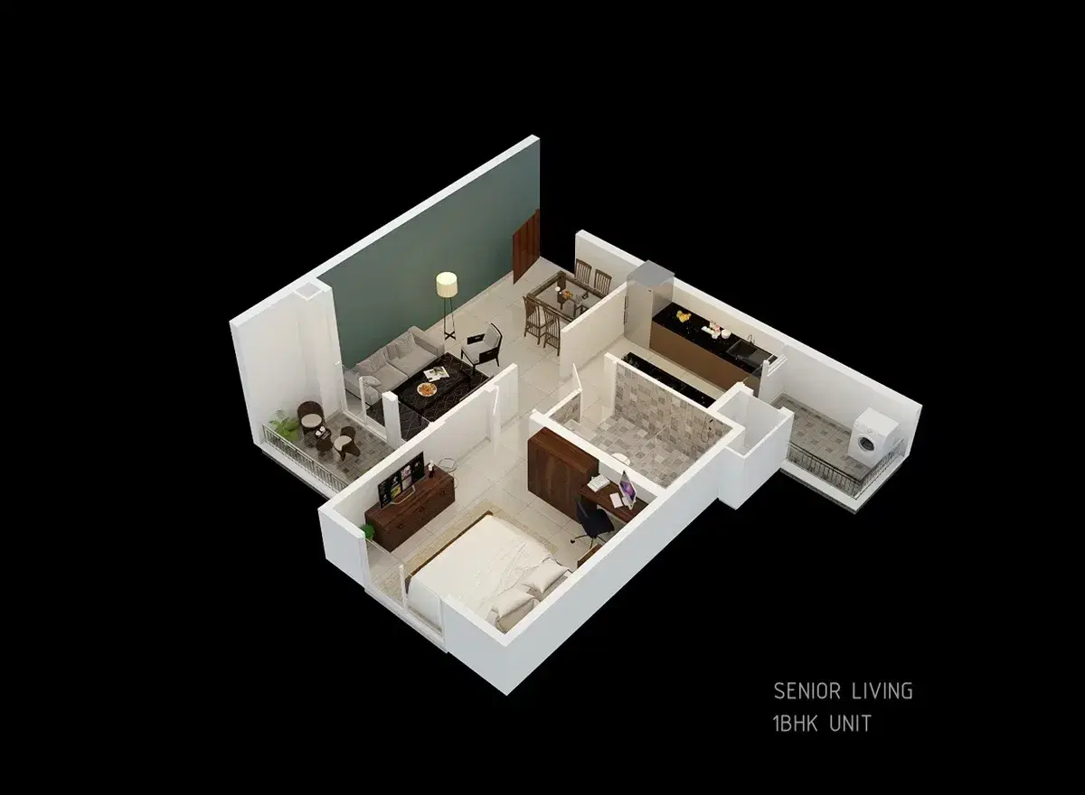 1 BHK Senior Living Apartment at Cadabams WeNest — view 8